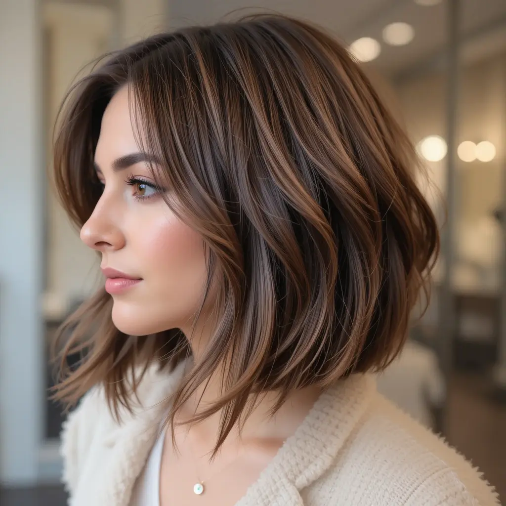 Shoulder-Length Layered Bob