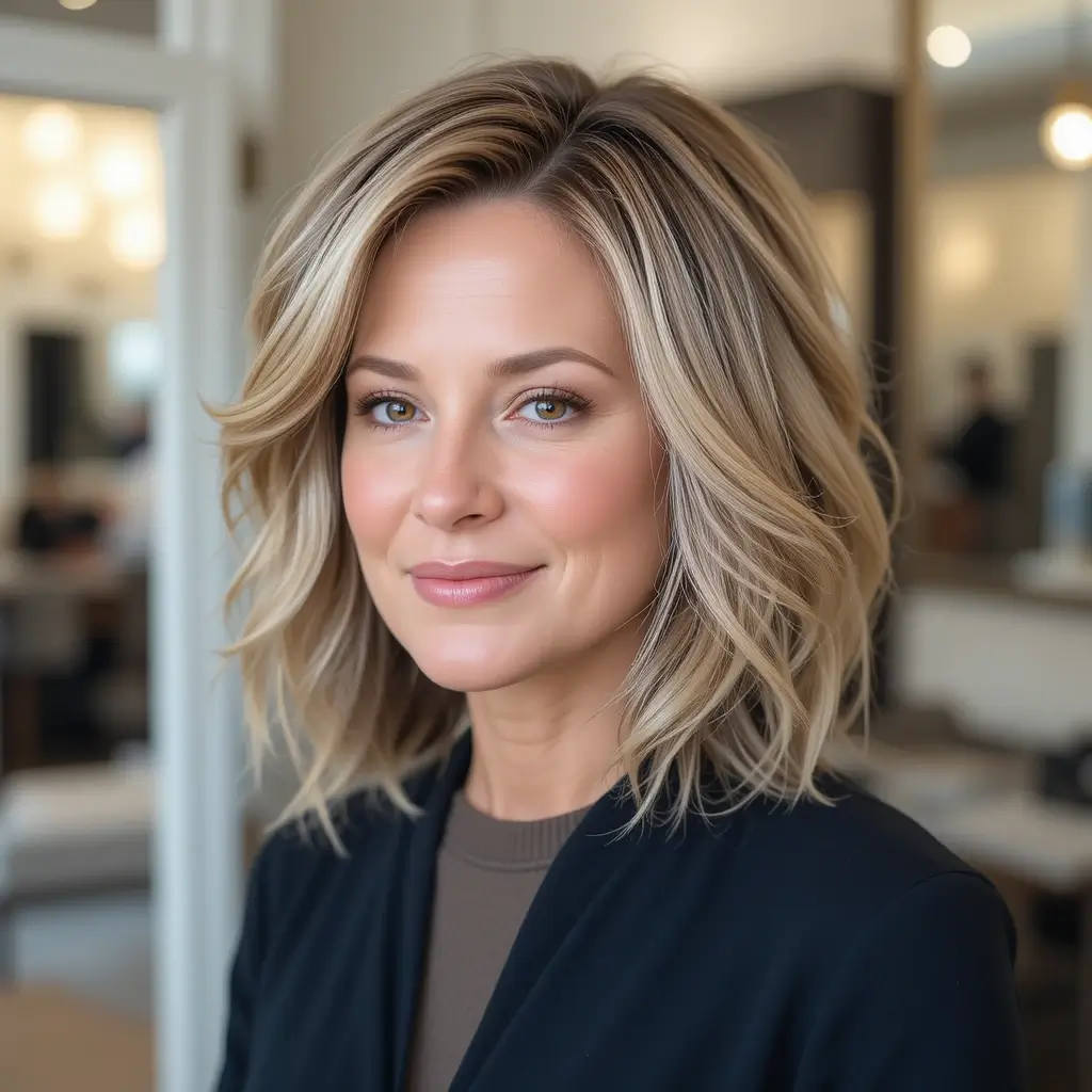Shoulder-Length Layered Cut