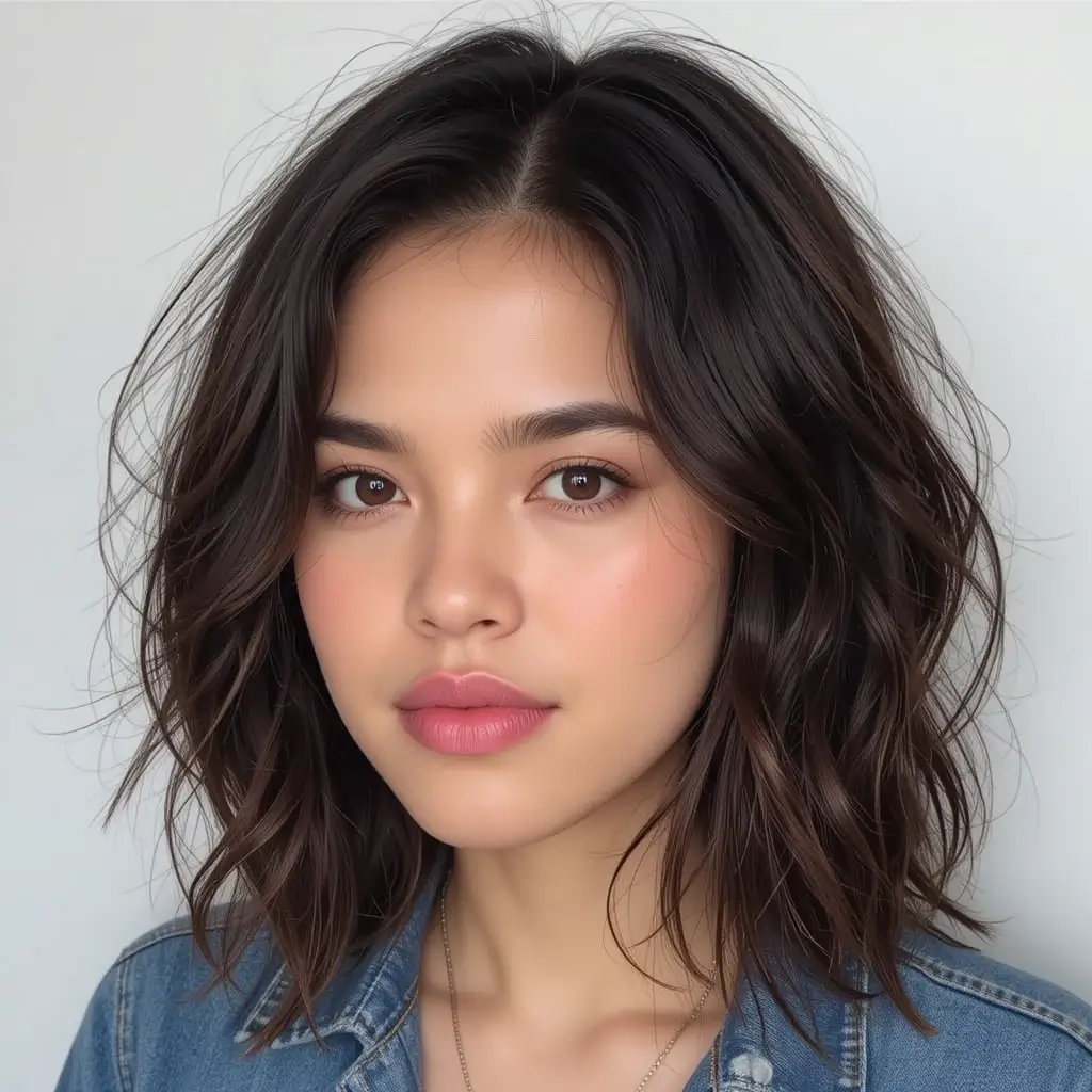 Shoulder-Length Shag Cut