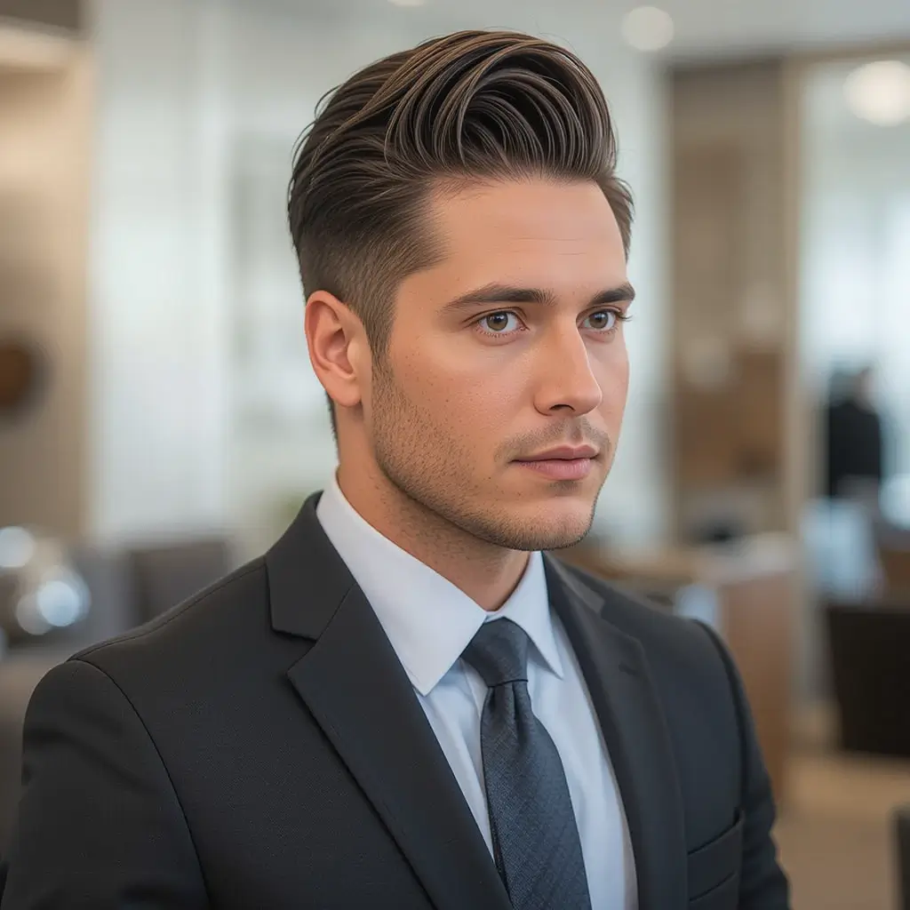 Side Part with High Volume