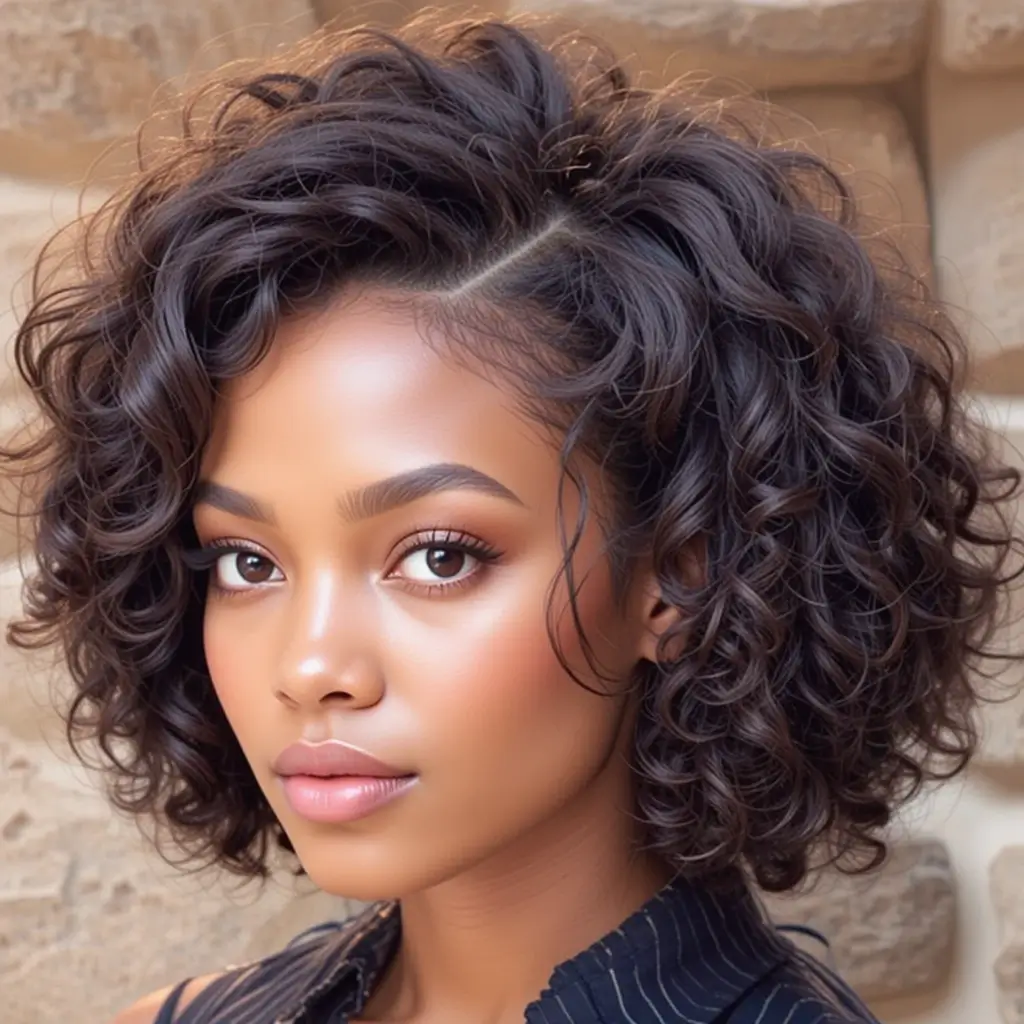 Side-Parted Curls