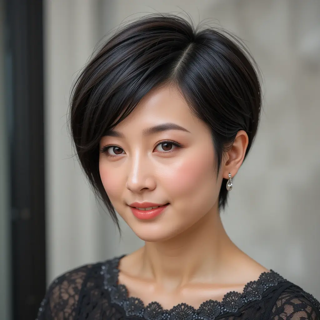 Side-Parted Pixie