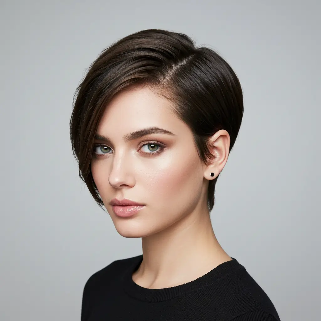 Side-Parted Short Bob