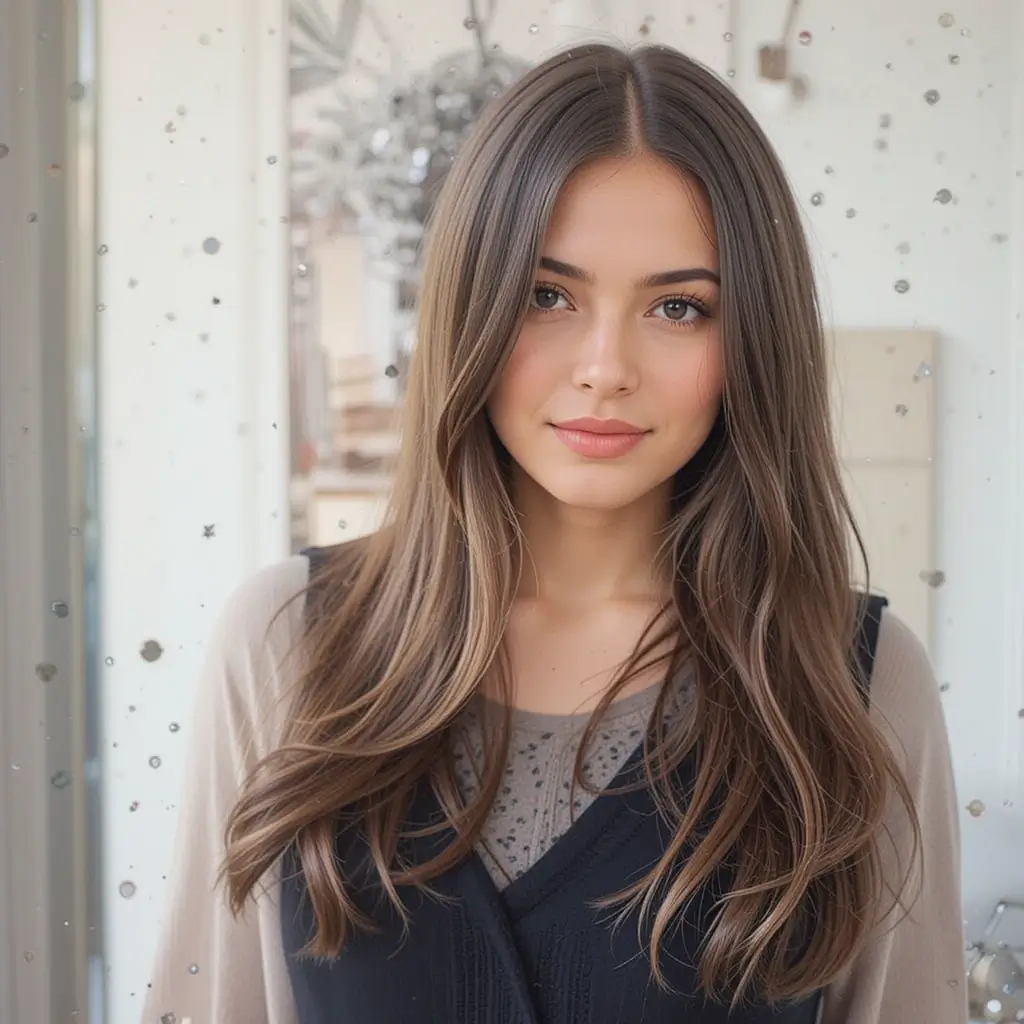 Side Parted Sleek Hair