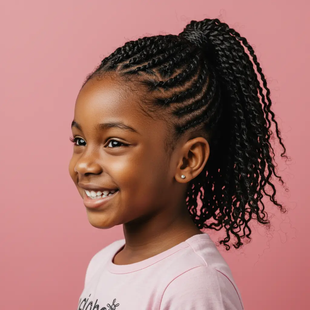 Side Ponytail with Twists