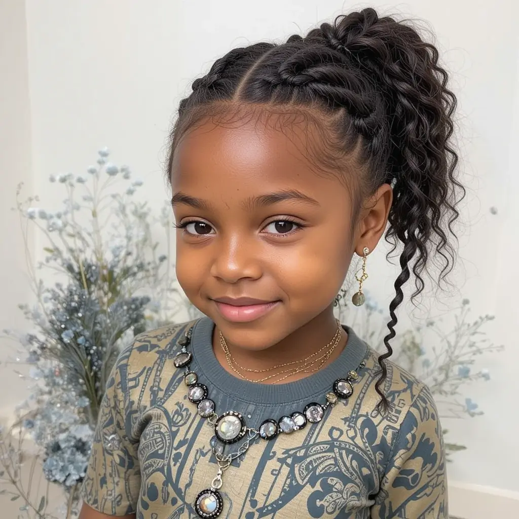 Side Ponytail with Twists