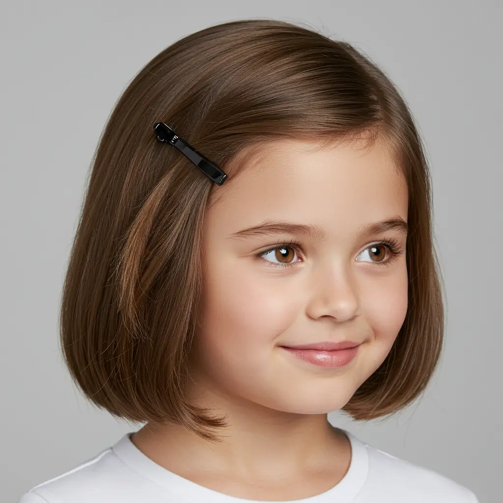 Side-Swept Bangs with Pin