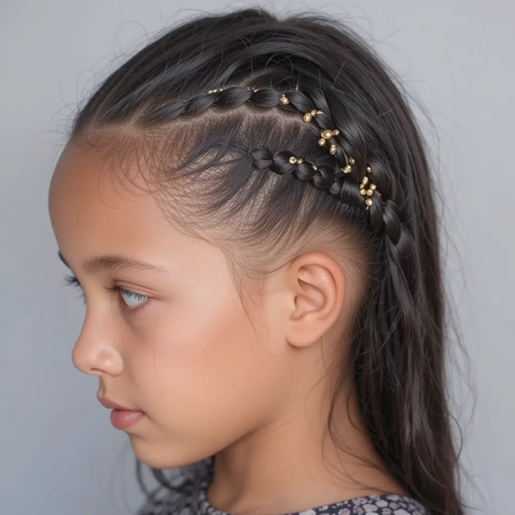 Side-Swept Cornrows