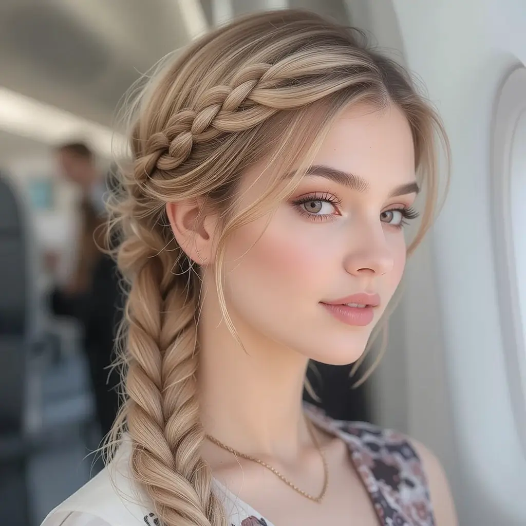Side-Swept Fishtail Braid