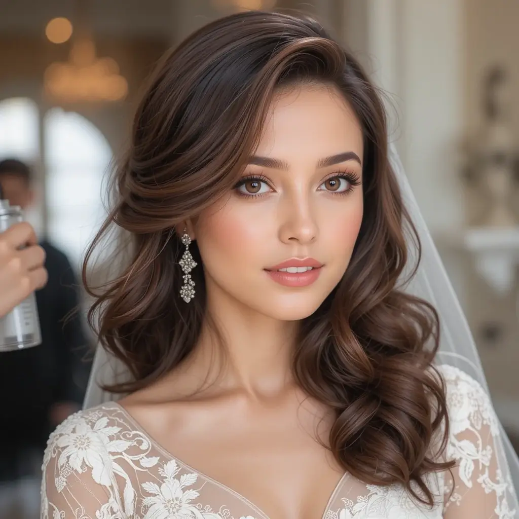 Side-Swept Hollywood Waves