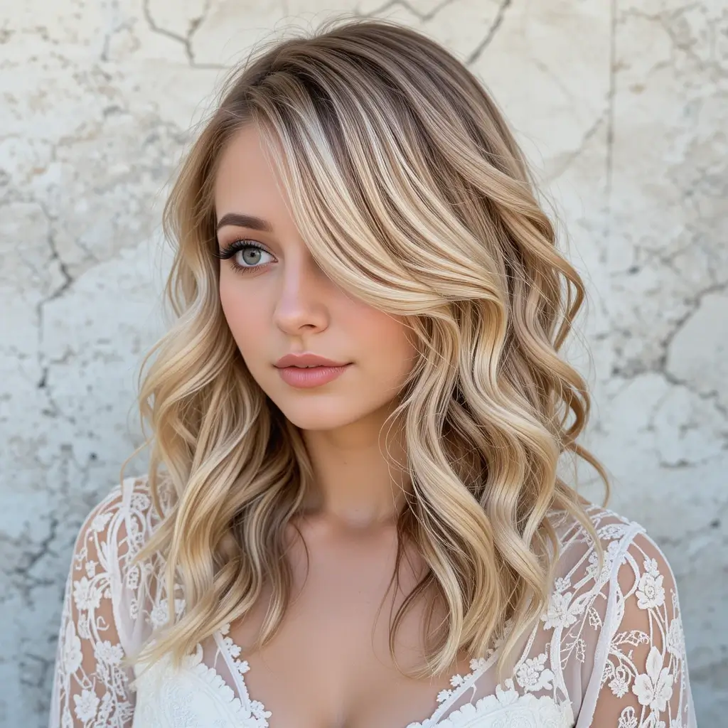 Side-Swept Loose Curls