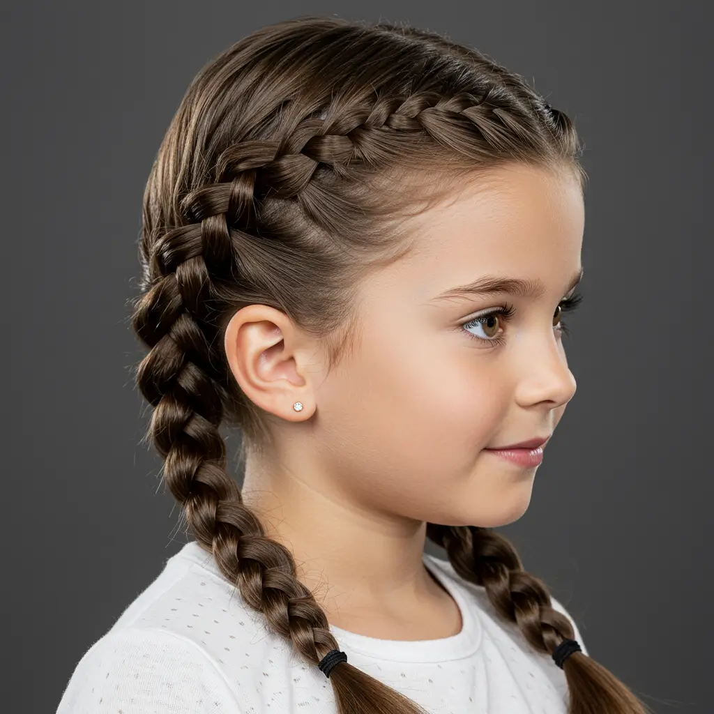 Side-Swept Twisted Braids