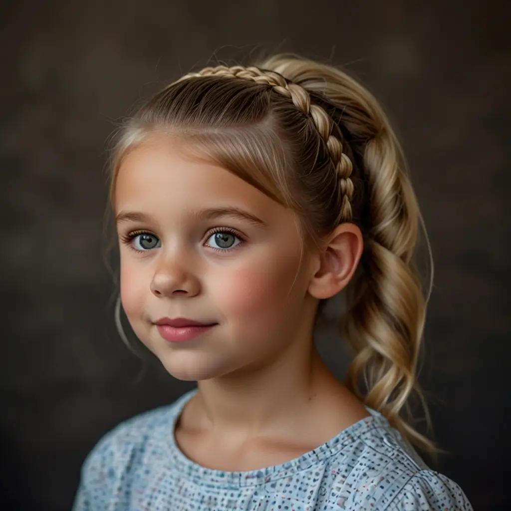 Side Twisted Bangs with Ponytail