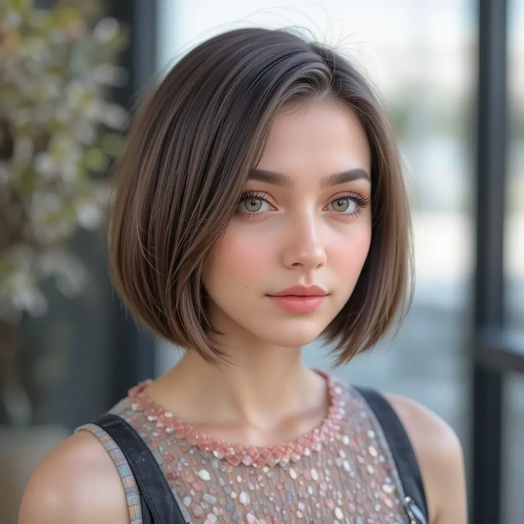 Simple Bob with Side Part