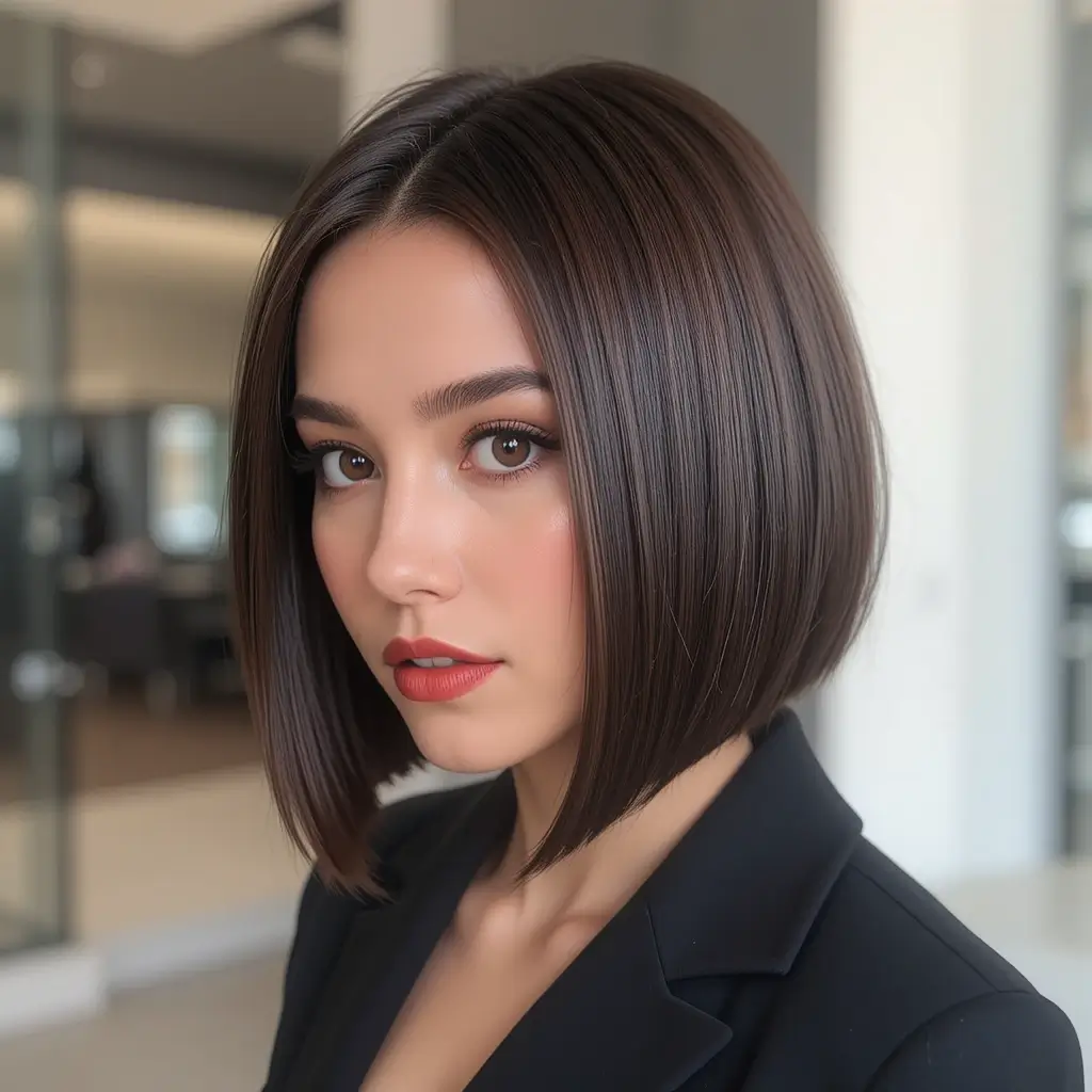 Sleek Blunt Bob