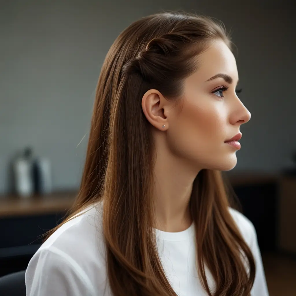 Sleek Half-Up, Half-Down