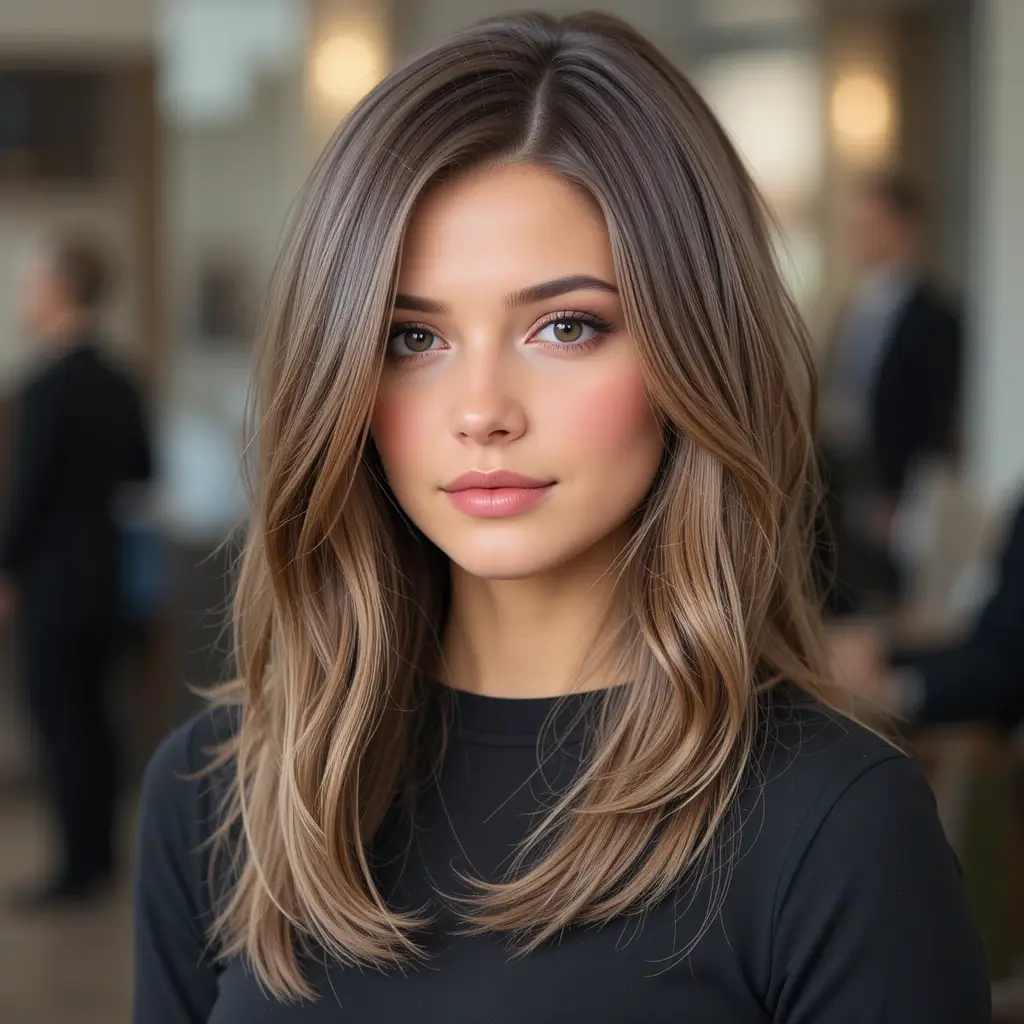 Sleek Layered Straight Hair