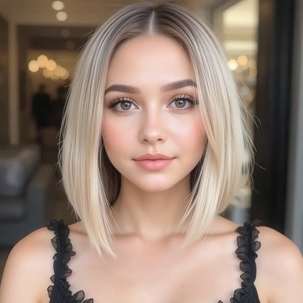 Sleek Medium Bob with Underlayer