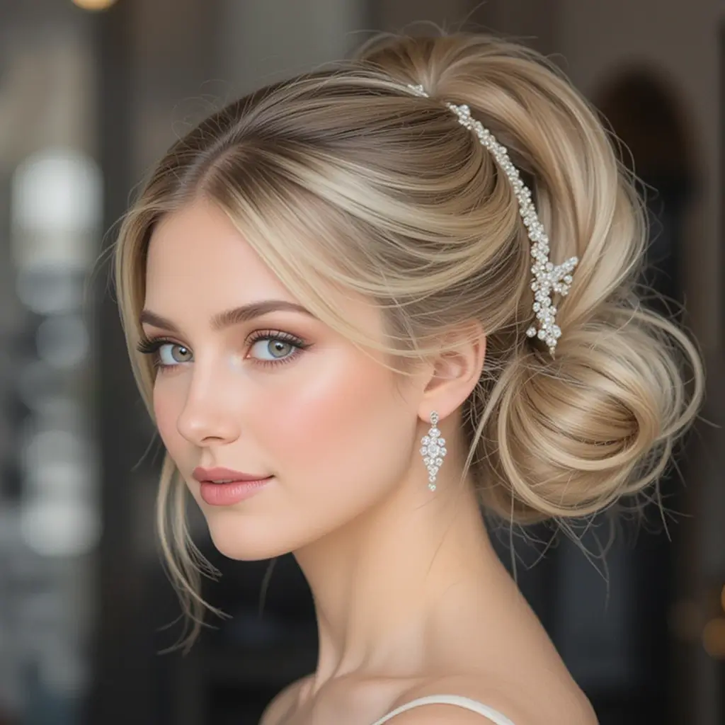 Sleek Ponytail with Waves