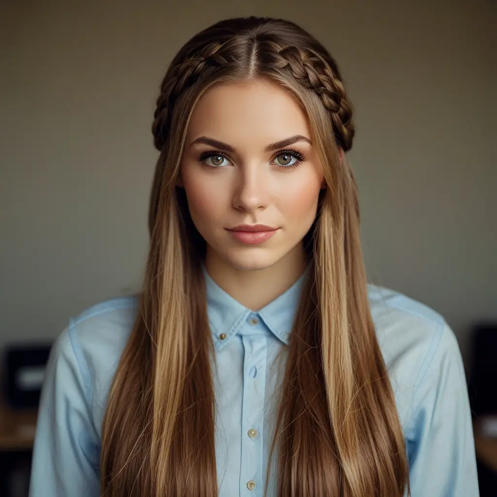 Sleek Waterfall Braid