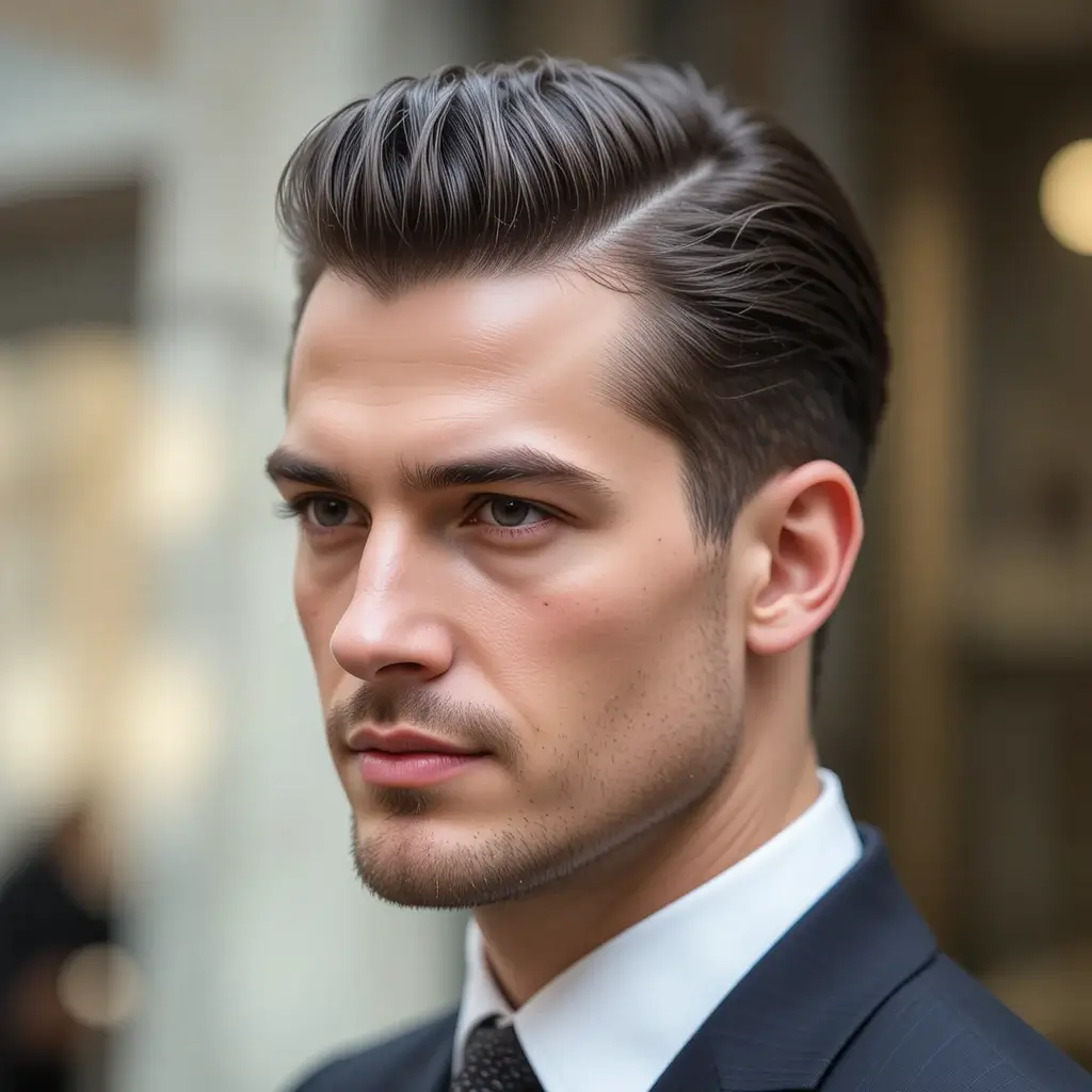 Slicked-Back Hair