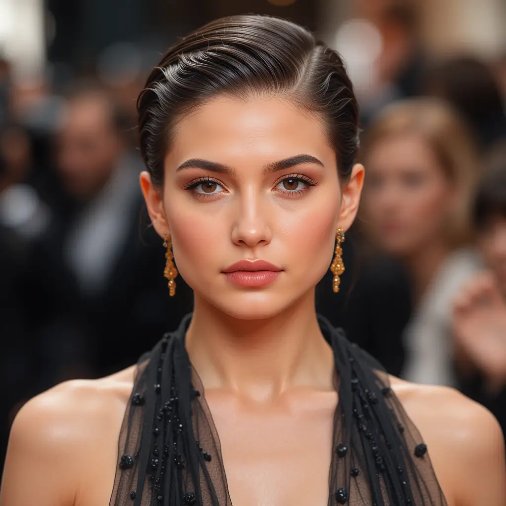 Slicked Back Short Hair