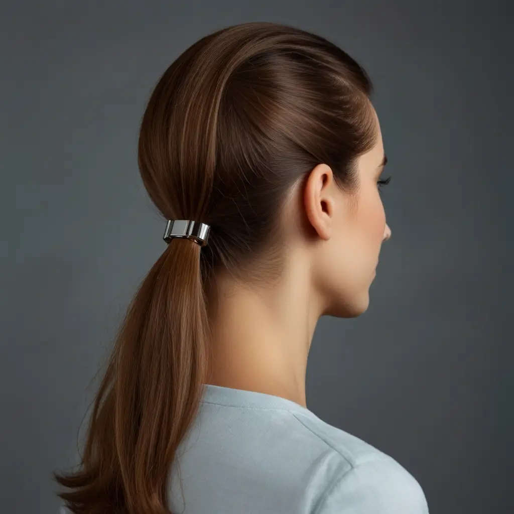Smooth Low Ponytail with Twist