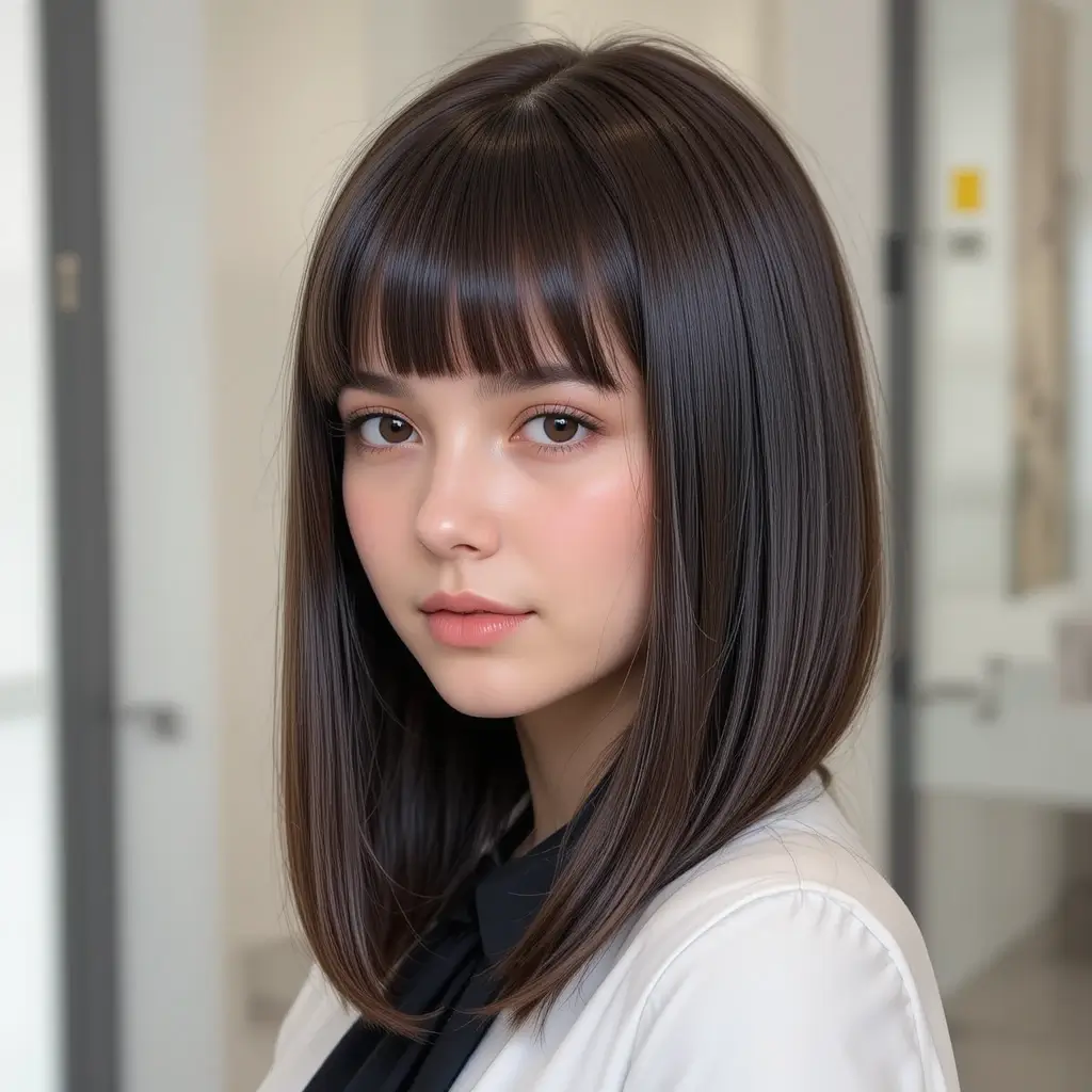 Soft Blunt Bangs