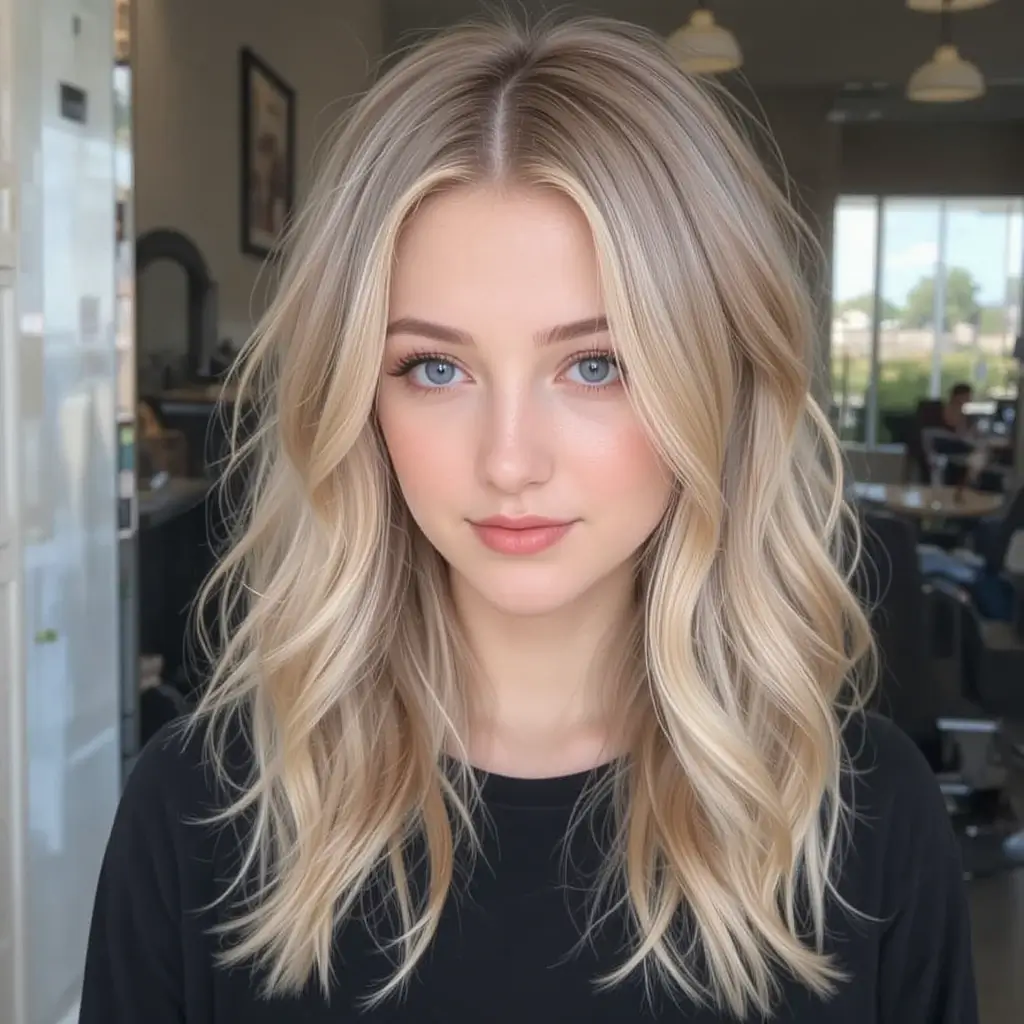Soft Caramel Lowlights on Ash Blonde Hair