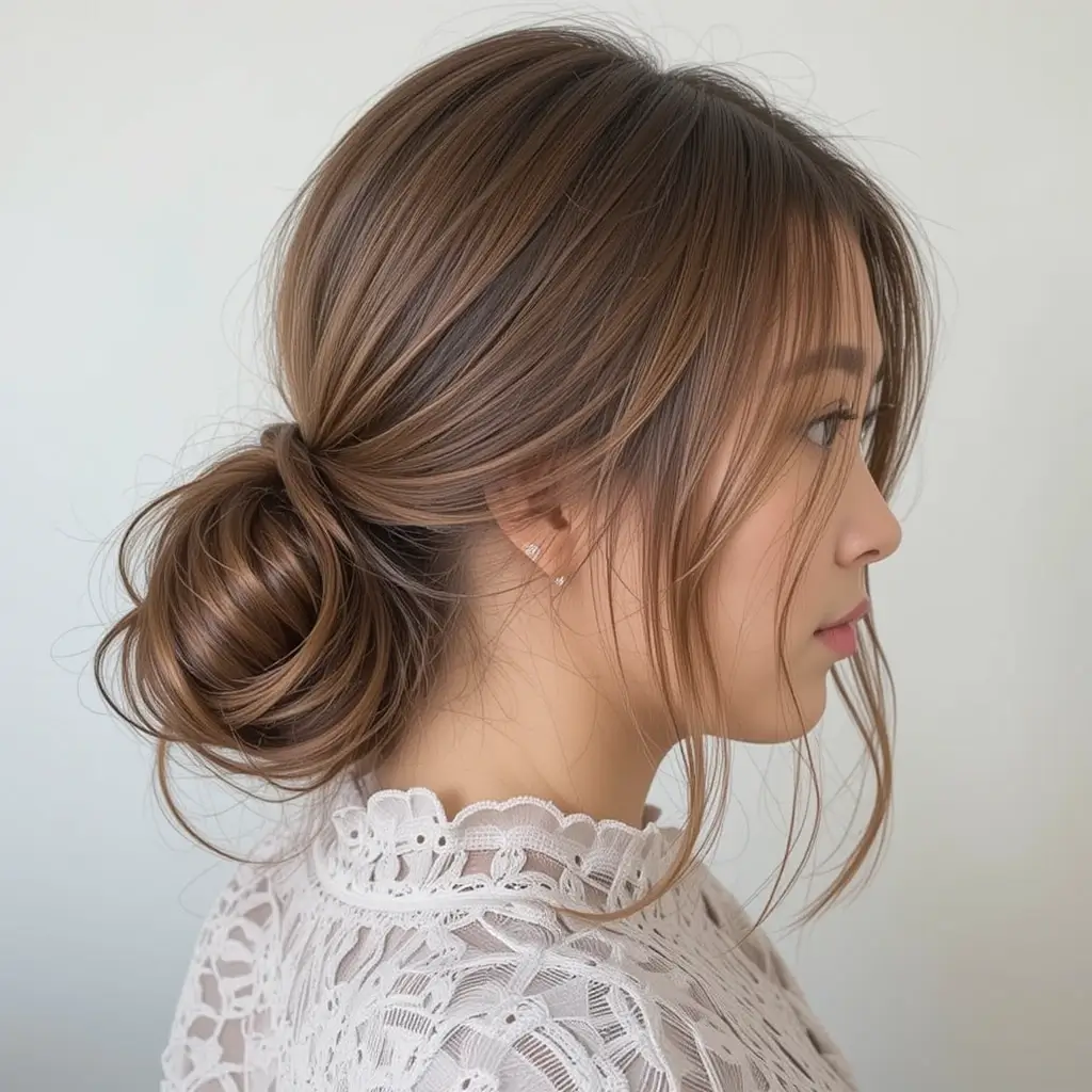 Soft Curled Low Ponytail