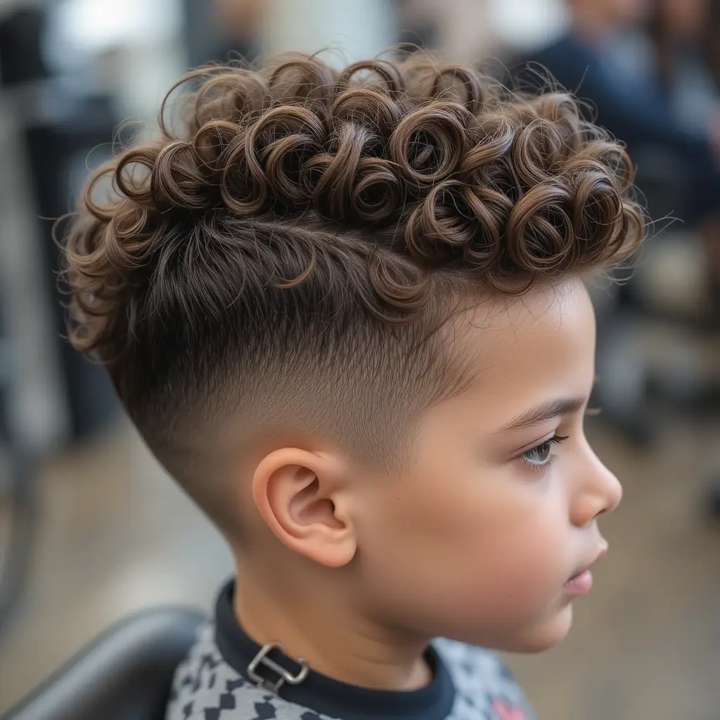 Soft Curls with Side Fade