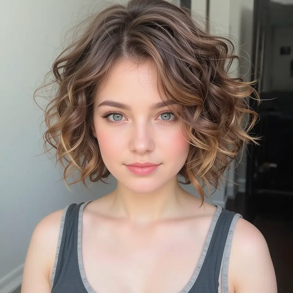 Soft Curls with Tousled Layers