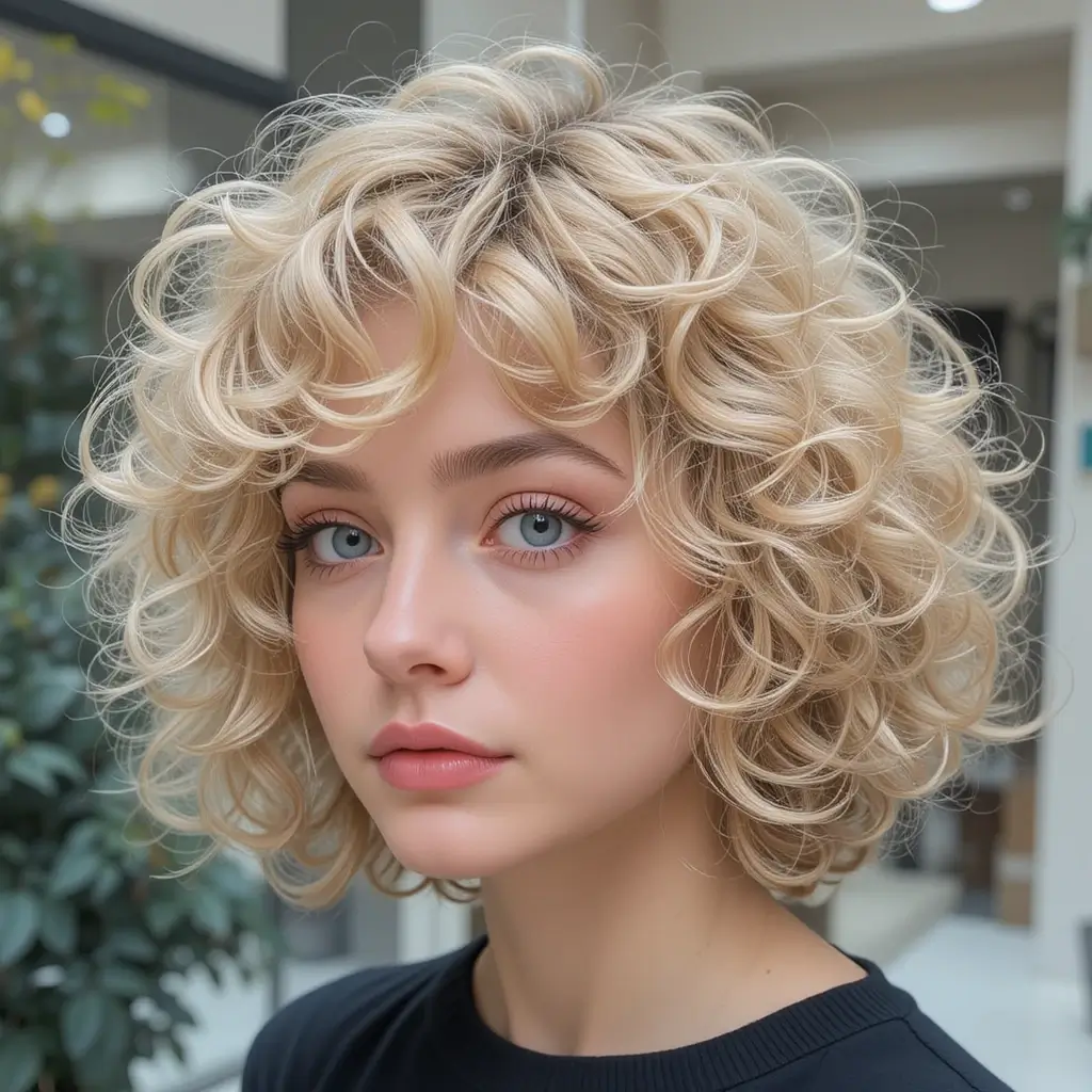 Soft Curly Mullet