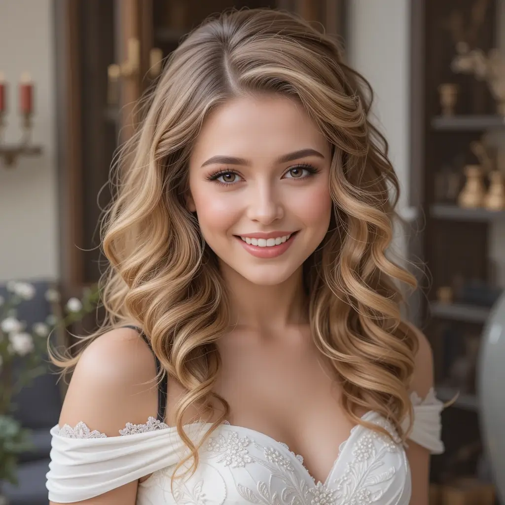 Soft Side-Swept Curls