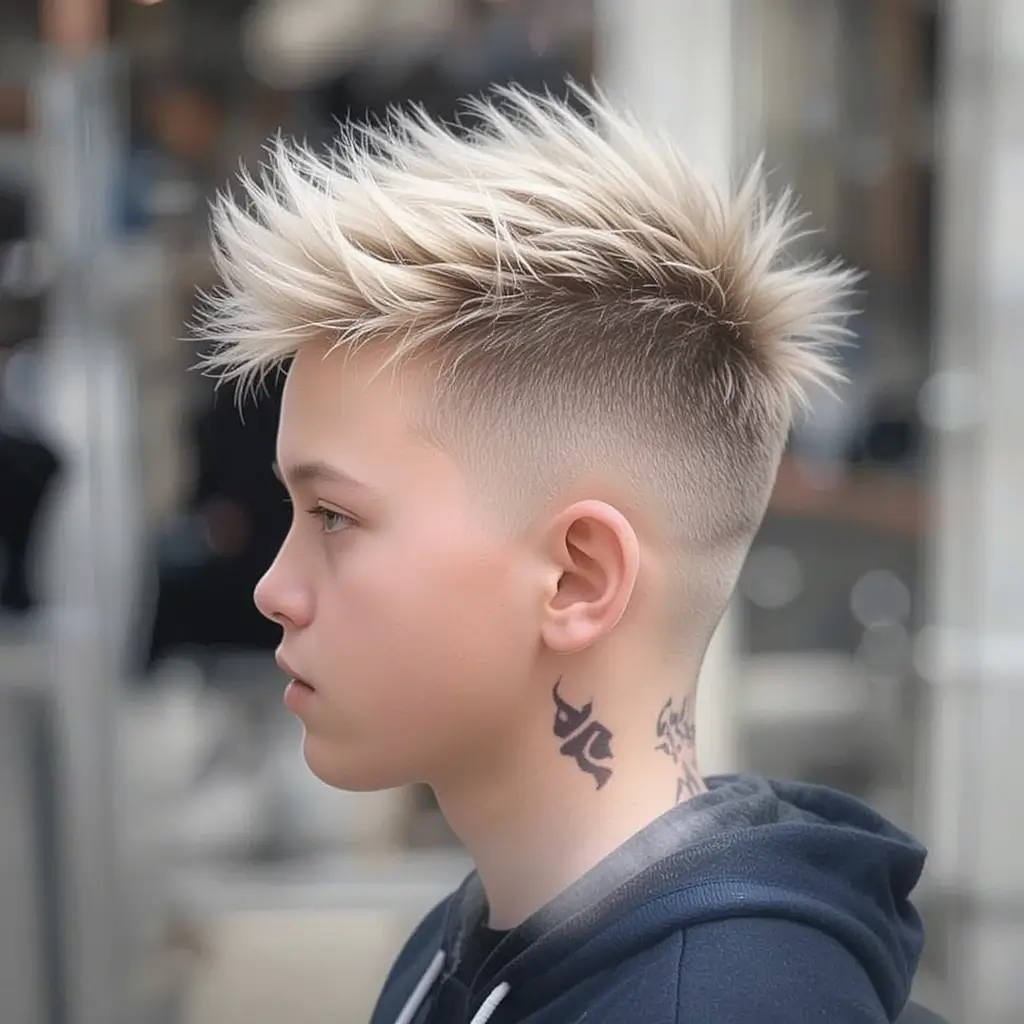Spiky Medium Top with Fade