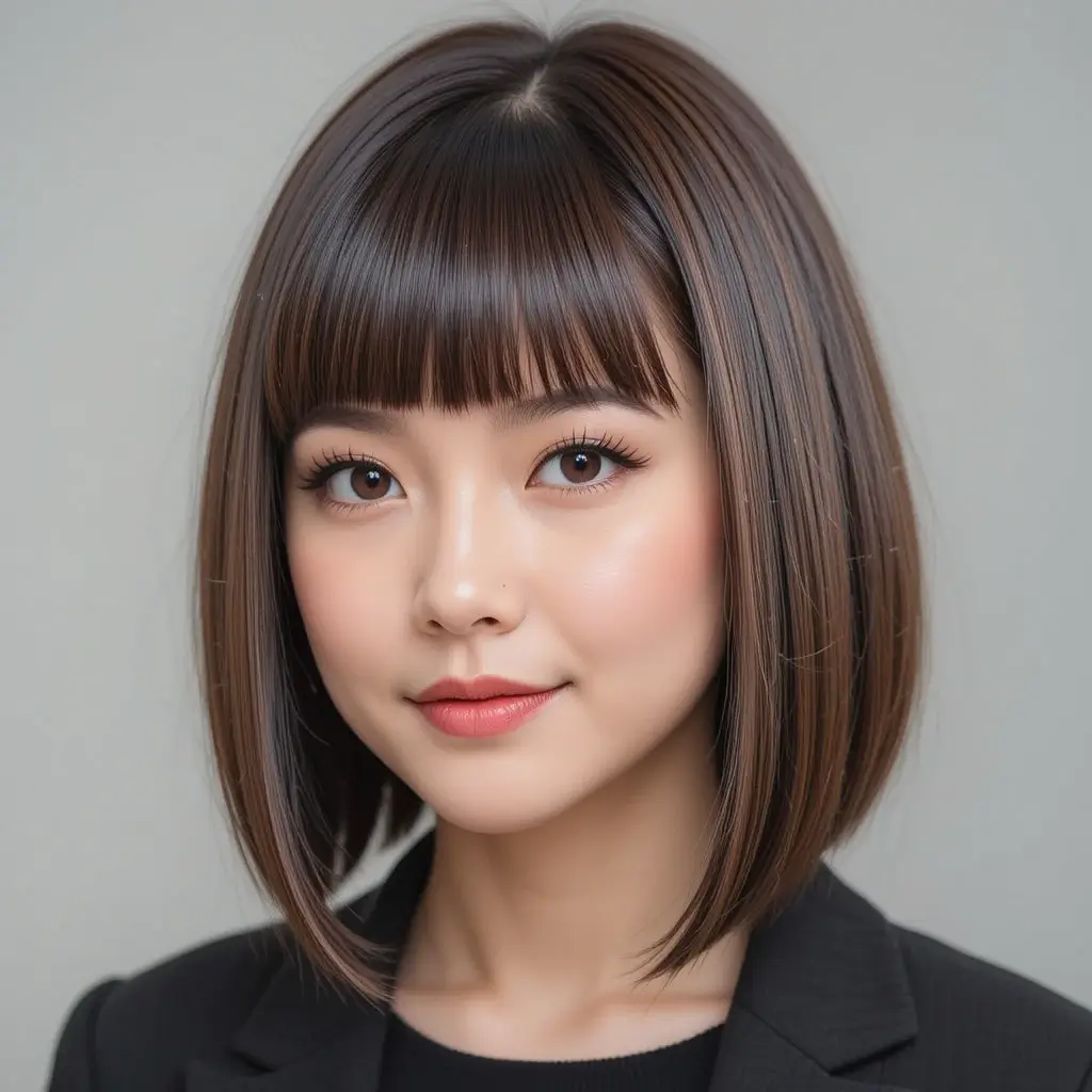 Straight Bob with Side Bangs