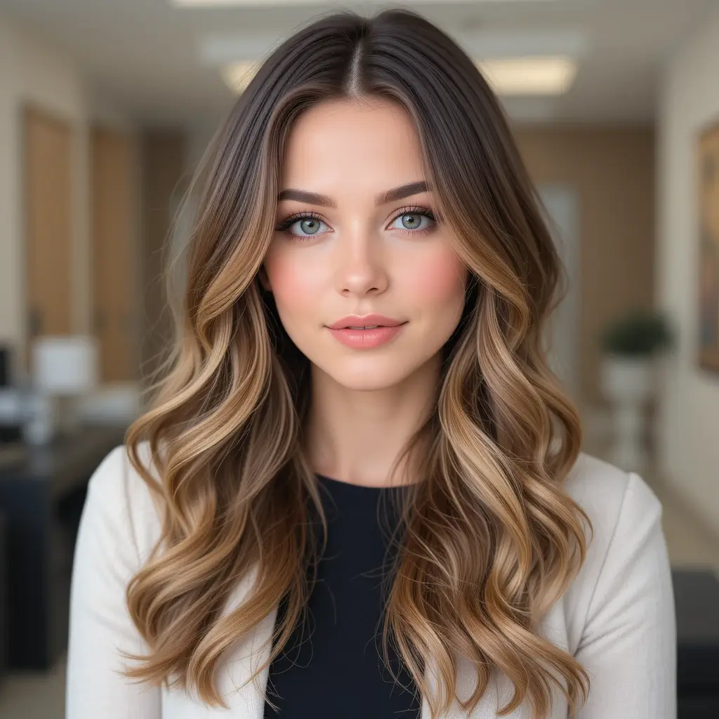 Straight Hair with Soft Curls