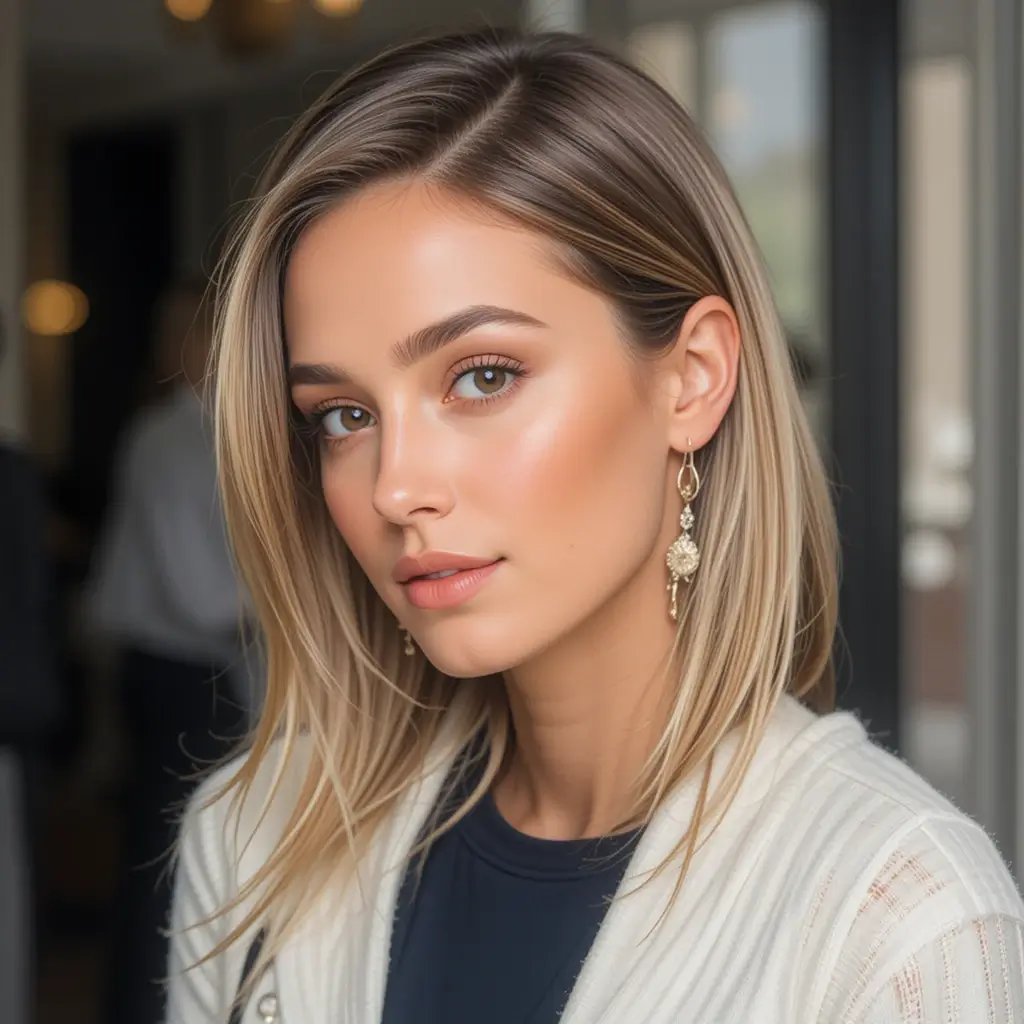Straight and Sleek Look