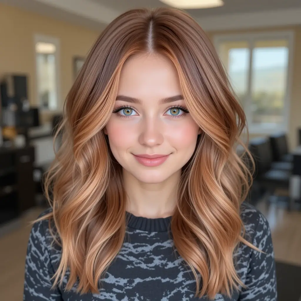 Strawberry Blonde with Auburn Lowlights