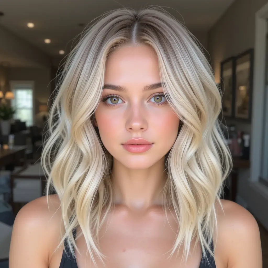Sun-Kissed Blonde with Sandy Lowlights