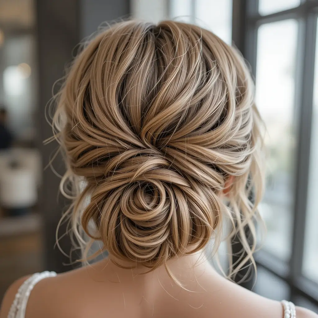 Textured Low Bun