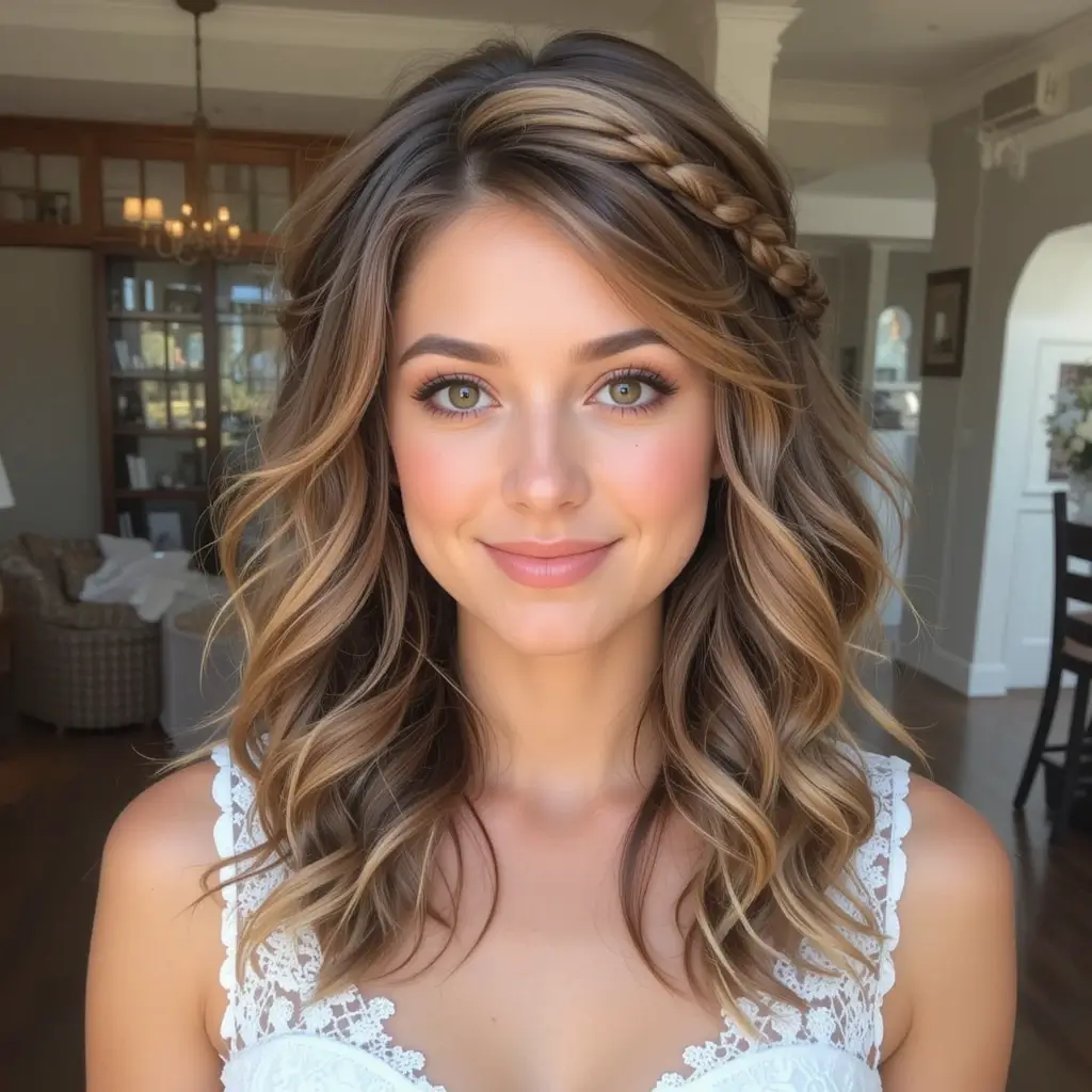Textured Waves with Braided Accent