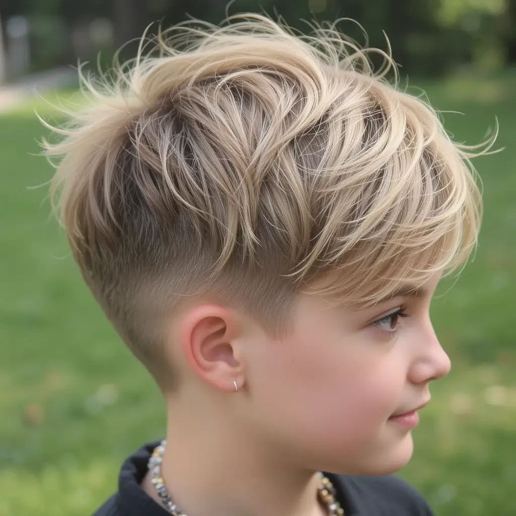 Tousled Crop with Faded Sides