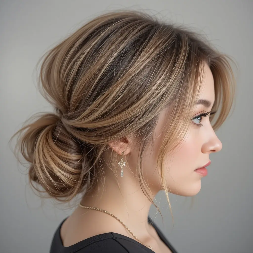 Tousled Low Messy Bun