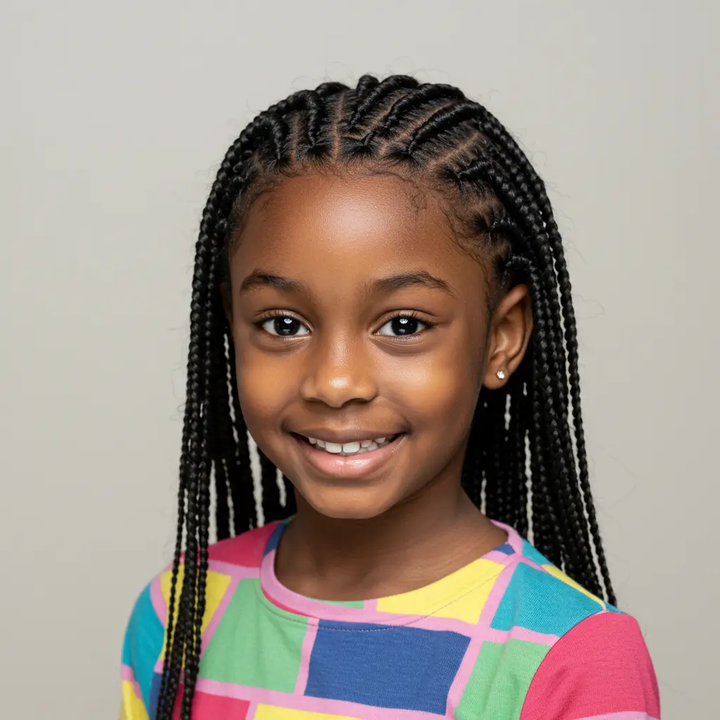 Triangle Part Box Braids