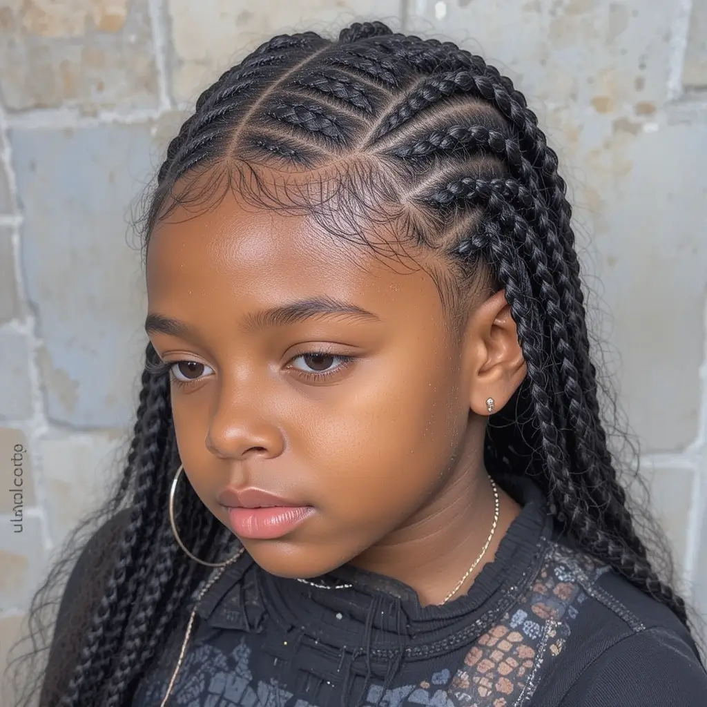 Triangle Part Box Braids