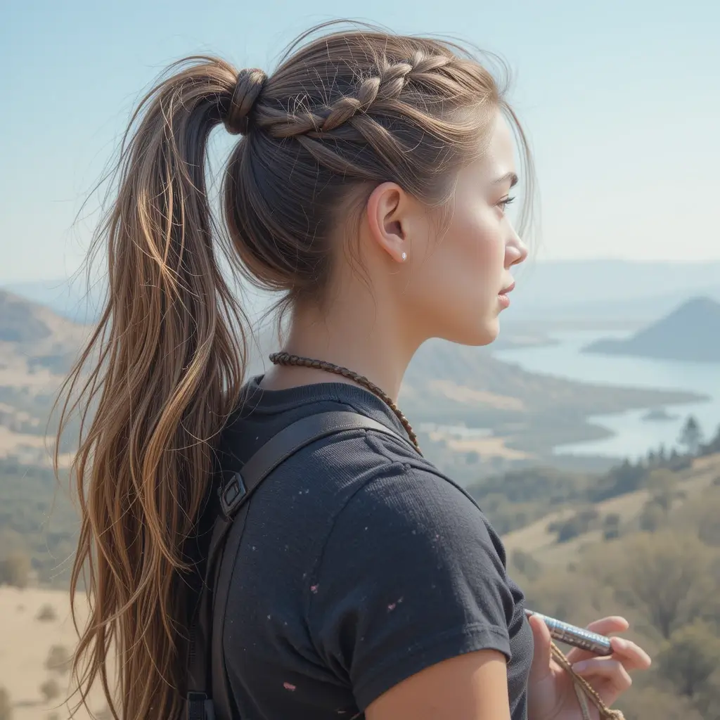 Triple Braided Ponytail