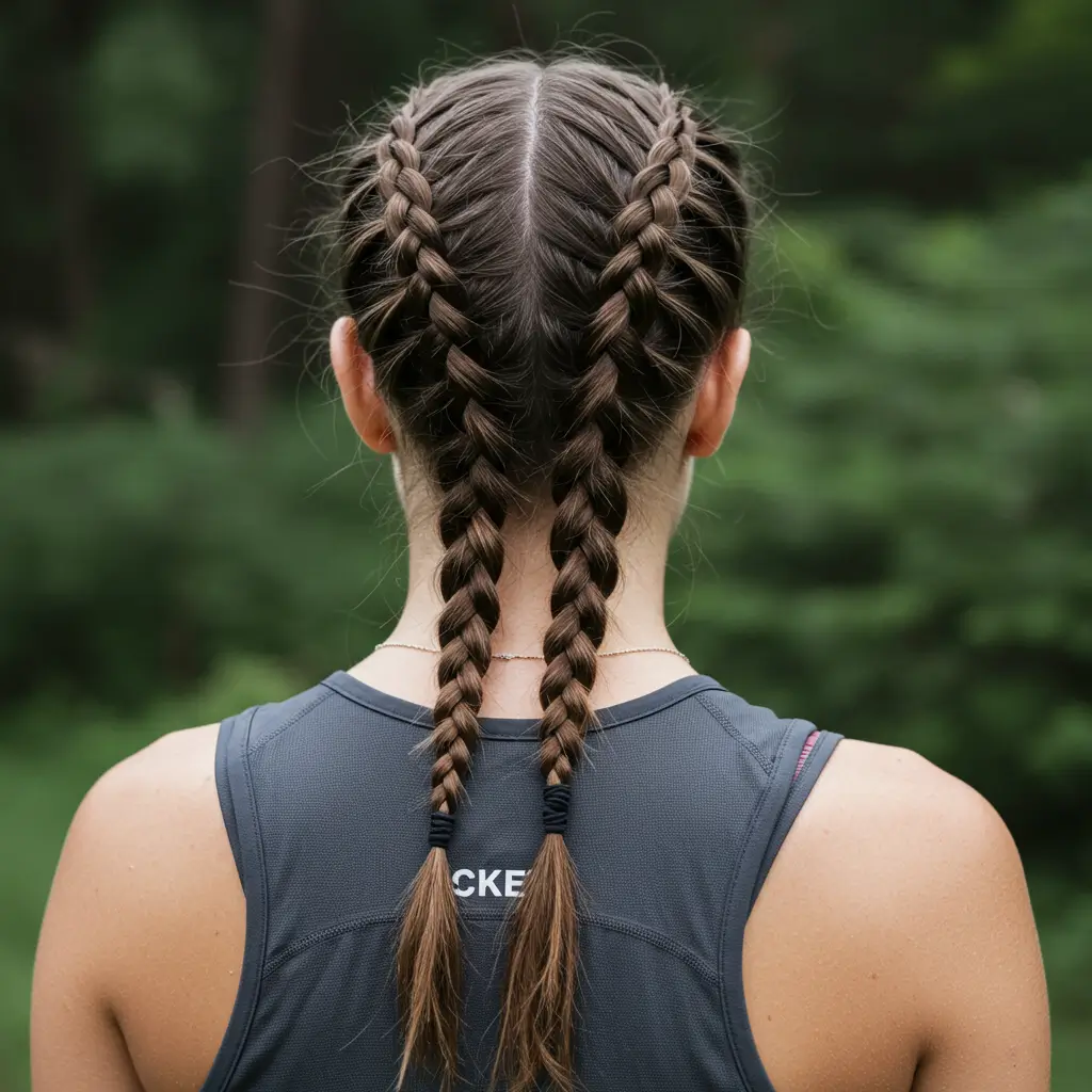 Triple Braided Ponytail