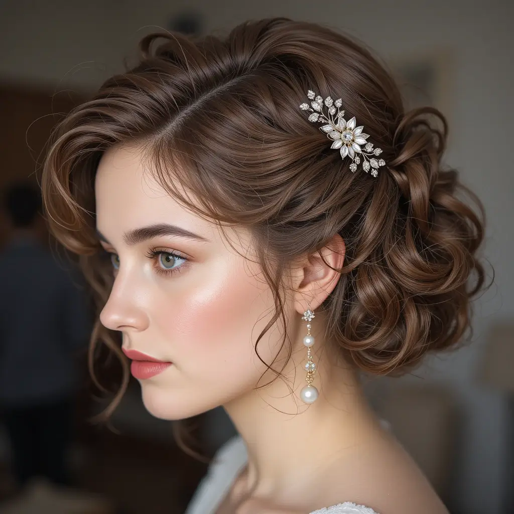 Tucked Vintage Bob with Curls