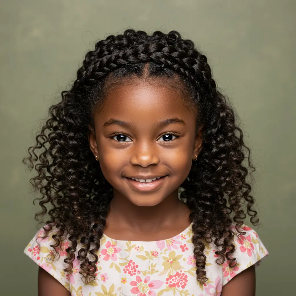 Twisted Crown with Curly Ends